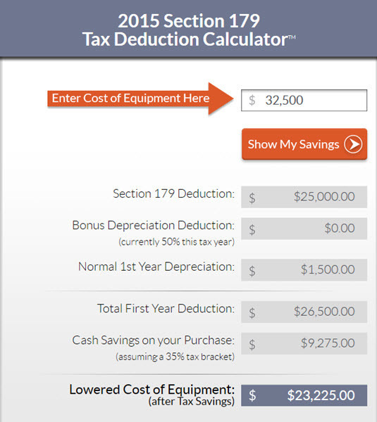 Example Section 179 Deduction